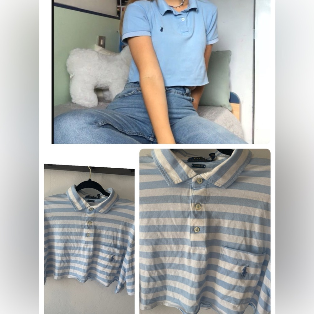 Polo by Ralph Lauren Blue Striped Kids Shirt